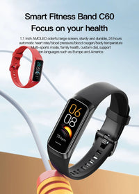 Amoled Smart Watch Smartwatch Band Women Men Heart Rate Blood Oxygen Waterproof Connected Smart Bracelet Sport Fitness Tracker