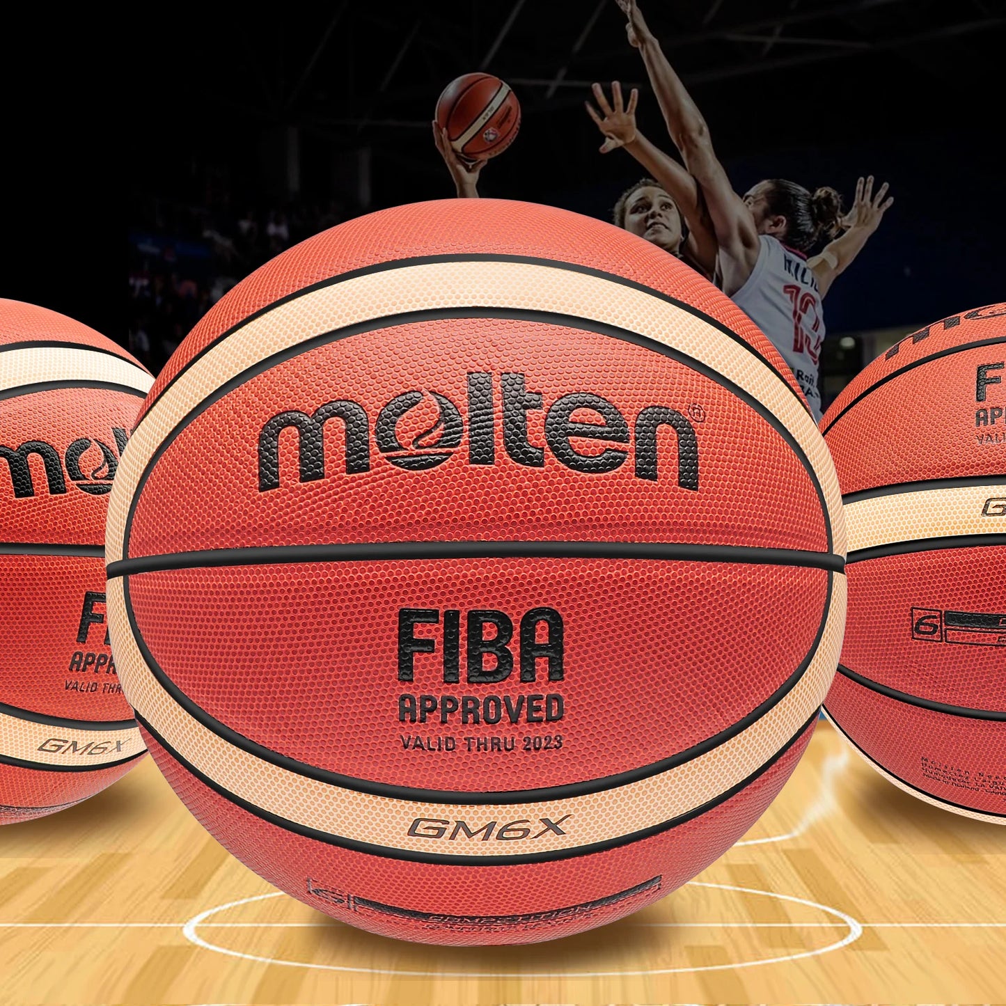 Original Molten GM6X GM7X Basketball Official Size 6 Size 7 Competition Basketball Standard Ball Men's and Women's Training Ball