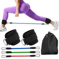 TPE Resistance Bands Ankle Straps Fitness Set D-Ring Support Ankle Cuffs Yoga Gym Equipment Guard Leg Strength Safety Extensions
