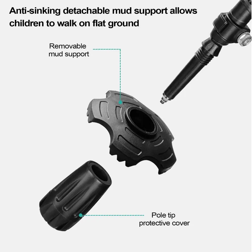 Kids Trekking Stick Lightweight Telescopic Kids Walking Stick EVA Grips Adjustable Aluminum Alloy Hiking Sticks for Boys Girls