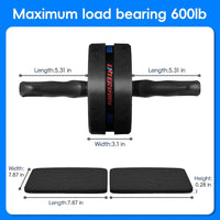 Ab Roller Wheel for Abs Workout - Abdominal Exercise Equipment with 2 Knee Pads for Home Gym, Core Strength Training, Fitness Eq