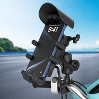 Motorcycle Phone Holder 15W Wireless Charger Shockproof Fast Charger Stand Anti-Theft Smartphone Handlebar Mount Waterproof