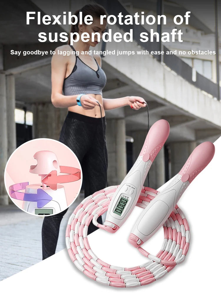 Beaded Jump Rope Jump Rope Adjustable Length Plastic Segmented Jump Rope Soft Beaded Skipping Rope for Indoor Outdoor