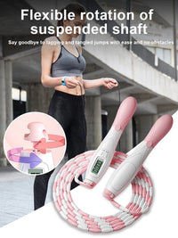 Beaded Jump Rope Jump Rope Adjustable Length Plastic Segmented Jump Rope Soft Beaded Skipping Rope for Indoor Outdoor