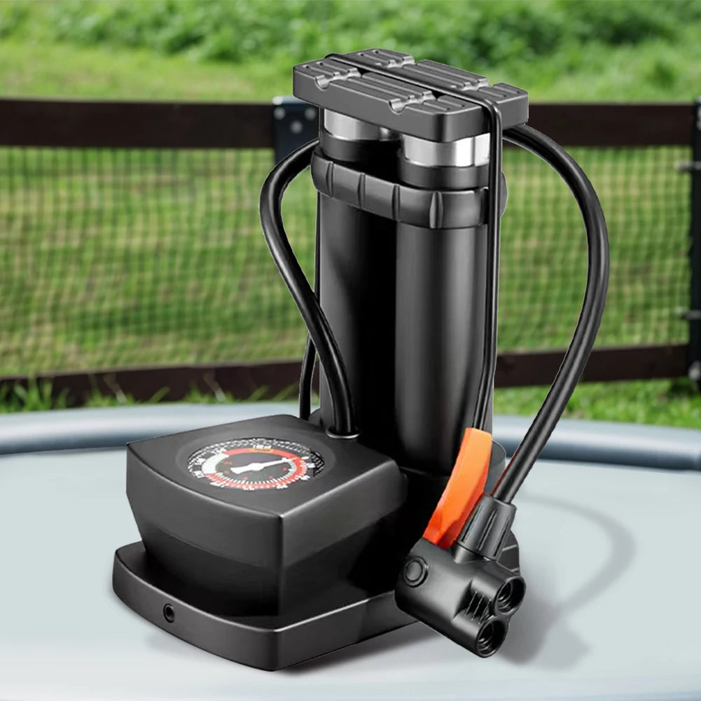 Foot Pedal Portable Pump High Pressure Bicycle Tire Air Pump Schrader Valve Car Basketball Inflator for Electric Car Motorbike