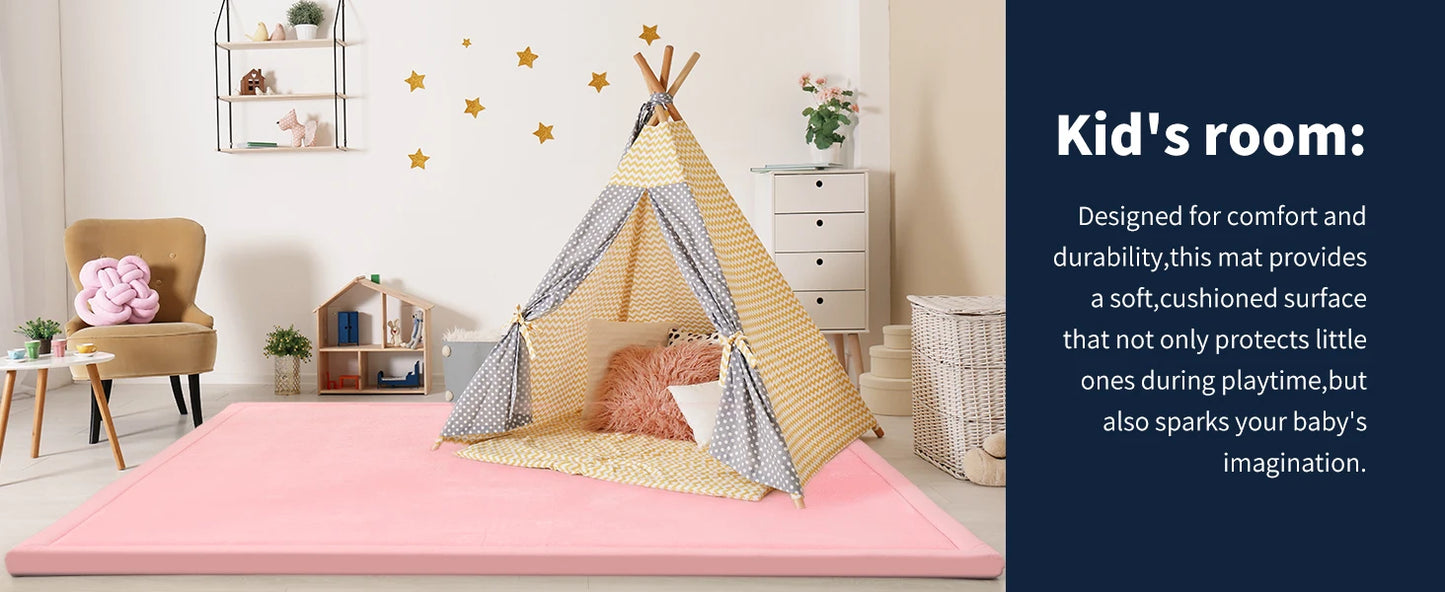 3cm Thick Baby Play Mat Carpet Solid Living Room Kids Room Decoration Soft Children Rug Yoga Mats Foam Play Mat Crawling Mat