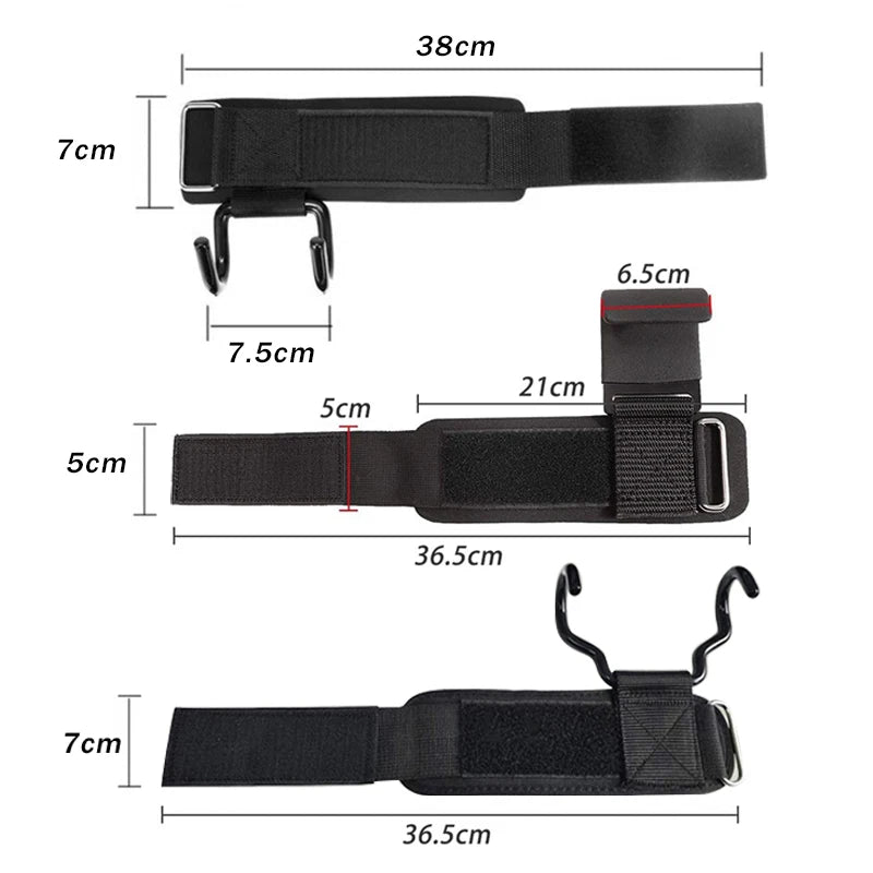 Weight Lifting Hook Grips With Wrist Wraps Hand-Bar Wrist Strap Gym Fitness Hook Weight Strap Pull-Ups Power Lifting Gloves