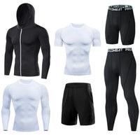 Men's Running Compression Tshirts Quick Dry Soccer Jersey Fitness Tight Sportswear Gym Sport Short Sleeve Shirt Breathable