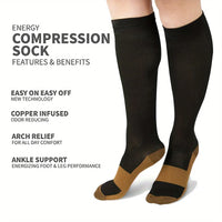 16 pairs copper compression socks for men and women for running and traveling for nurses and pregnant women mid-calf design