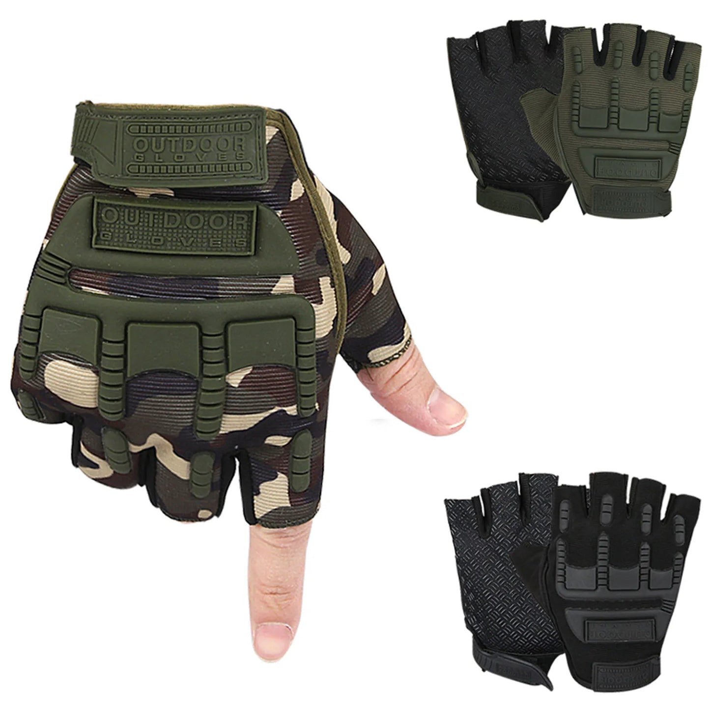 Anti-Slip Weightlifting Half Finger Gloves Shock-Absorbing Short Cycling Bicycle Gloves for Training Sports Local Delivery