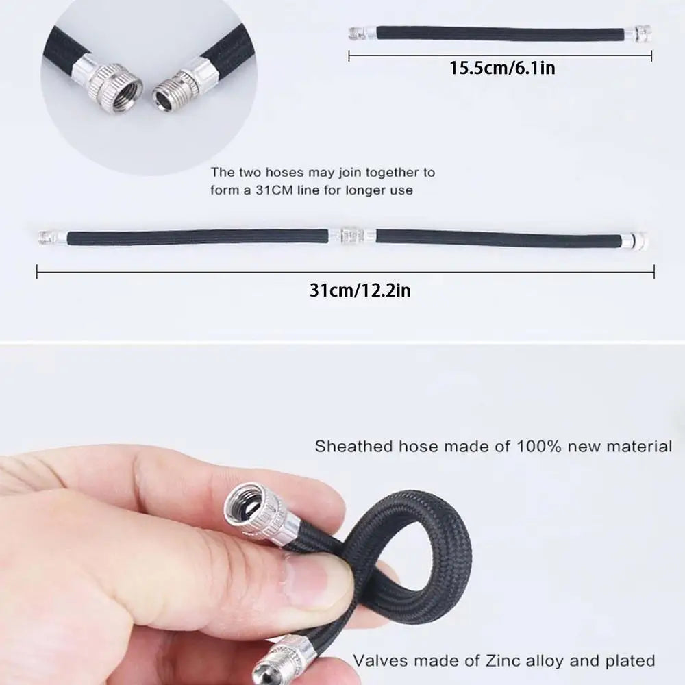 Bike Tire Pump Extension Hose Wear-resistant Extension Tire Valve Adaptor Universal Maintenance Supplies For Road Bike Bicycle