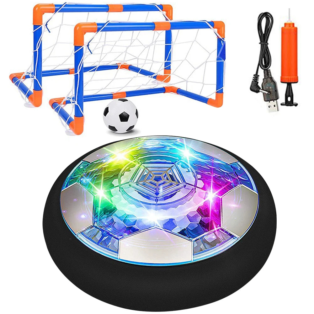 Air Power Hover Ball with LED Light and Foam Bumper Indoor Outdoor Toys Air Floating Soccer Ball Soccer Ball Toys for Boys Girls