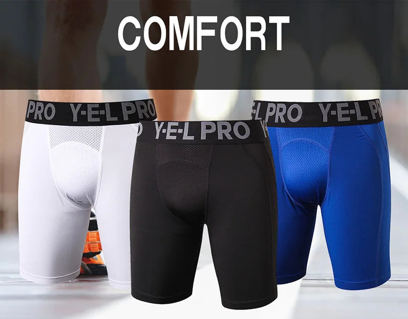 Men's Sports Fitness Shorts Gym Training Quick-Drying Compression Leggings Cycling Shorts Basketball Running Short Workout Tight