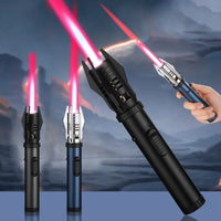 Windproof Torch Butane Gas Lighter Adjustable Flame Candles Lighter with Safety Lock Cool Lighters for Cigar BBQ Baking Camping