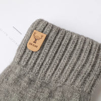 Winter Fingerless Gloves Knitted Thicken Thermal Half Finger Gloves Cycling Driving Working Running Stretchy Touchscreen Mittens