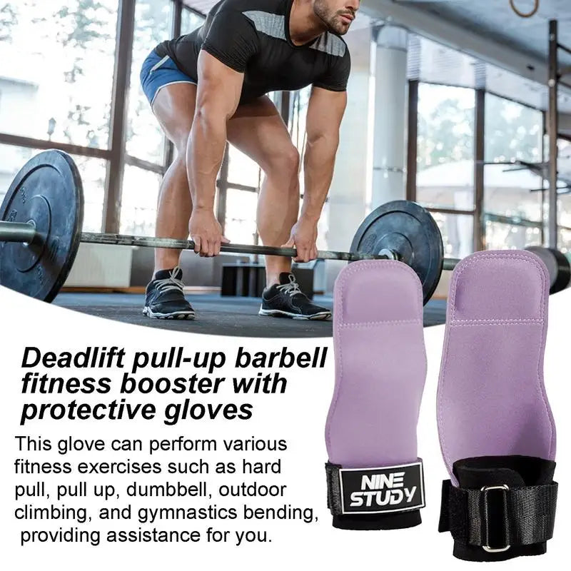 Lifting Grips Pro Weight Gloves Wrist Hooks Straps Adjustable Multifunctional Support Straps For Men And Women For Pull Up