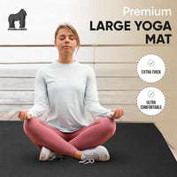 Extra Large Yoga Mat–12'x6'x8mm Extra Thick&Ultra Comfortable,Non-Slip Barefoot Exercise Mat–Works Greaton Any Floor for Stretch