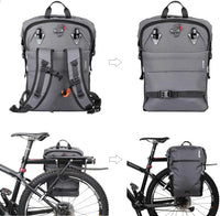 Waterproof Bike Pannier Bag 2-in-1 Saddle & Shoulder Bag for Cycling