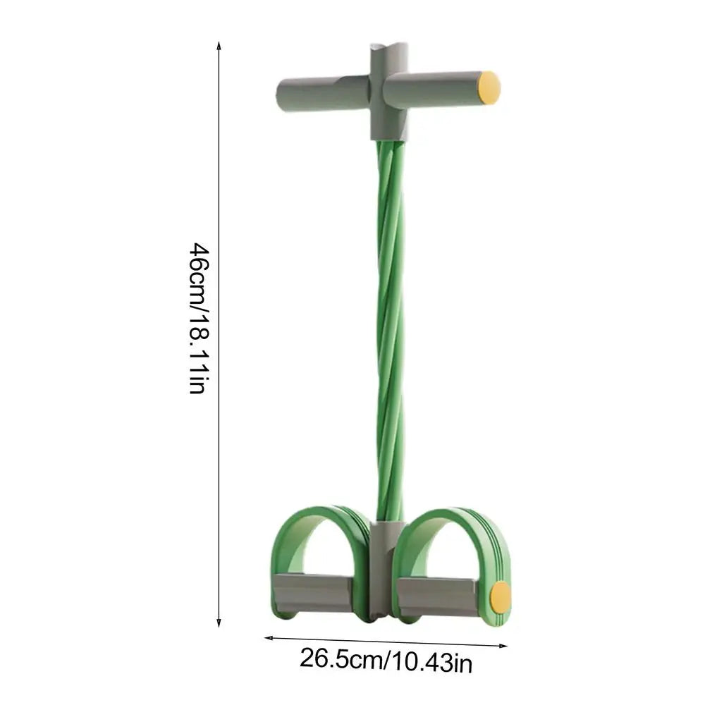 Yoga Pedal Puller Portable Resistance Band 4-Tube Pedal Ankle Puller Abdominal Exerciser Elastic Pedal Booster Body