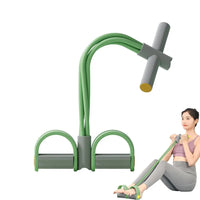 Yoga Pedal Puller Portable Resistance Band 4-Tube Pedal Ankle Puller Abdominal Exerciser Elastic Pedal Booster Body