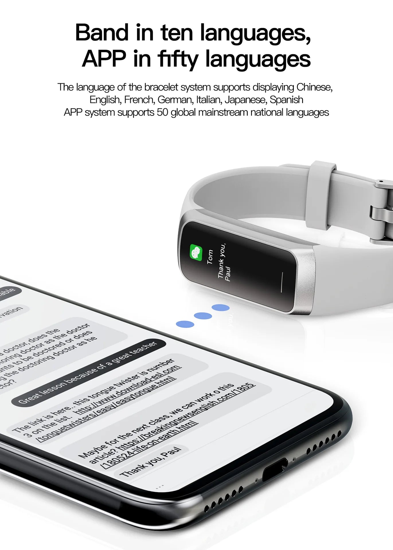 Amoled Smart Watch Smartwatch Band Women Men Heart Rate Blood Oxygen Waterproof Connected Smart Bracelet Sport Fitness Tracker