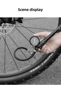 WEST BIKING Portable High-pressure 300psi Bike Air Pump with Gauge for Fork & Rear Suspension Shock Absorber Mountain Bicycle