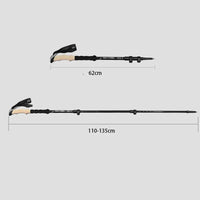 2PCS Trekking Poles Walking Sticks Alpenstock Telescopic Ultralight Premium Adjustable with Quick Lock Hiking Cane