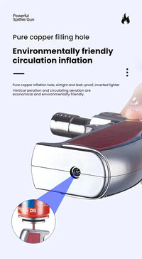 Windproof Butane Turbo Lighter High Temp Welding Torch Inflatable Metal Spray Gun for BBQ Kitchen Outdoor Smoking (no fuel)