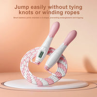 Beaded Jump Rope Jump Rope Adjustable Length Plastic Segmented Jump Rope Soft Beaded Skipping Rope for Indoor Outdoor