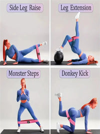 Pilates Yoga Elastic Resistance Bands, Exercise Stretch Flex Band For Booty Legs Workout