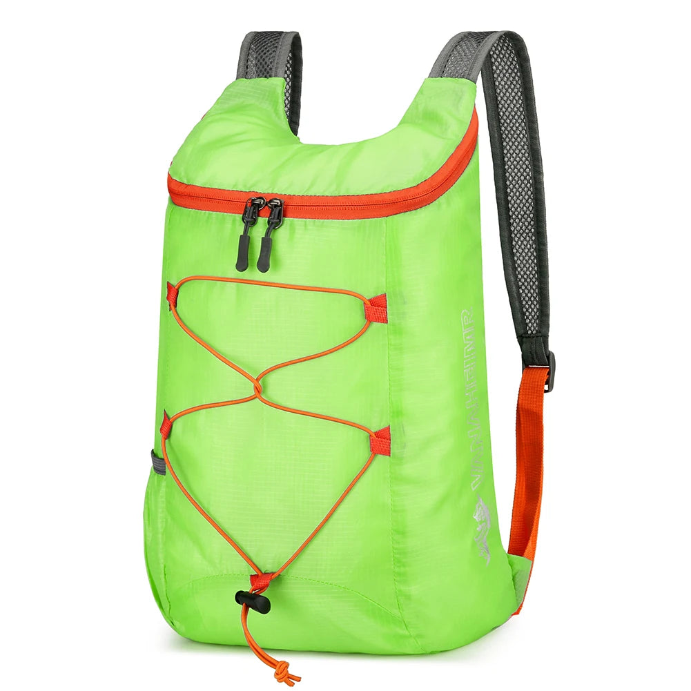 Outdoor Unisex Waterproof Foldable Backpack Large Capacity Portable Camping Hiking Travel Daypack Men Women Mountaineering Bag