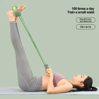 Yoga Pedal Puller Portable Resistance Band 4-Tube Pedal Ankle Puller Abdominal Exerciser Elastic Pedal Booster Body