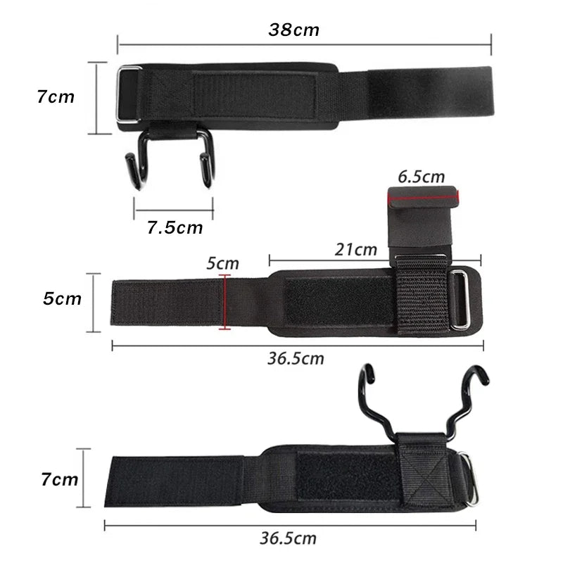 Weight Lifting Hook Grips With Wrist Wraps Hand-Bar Wrist Strap Gym Fitness Hook Weight Strap Pull-Ups Power Lifting Gloves