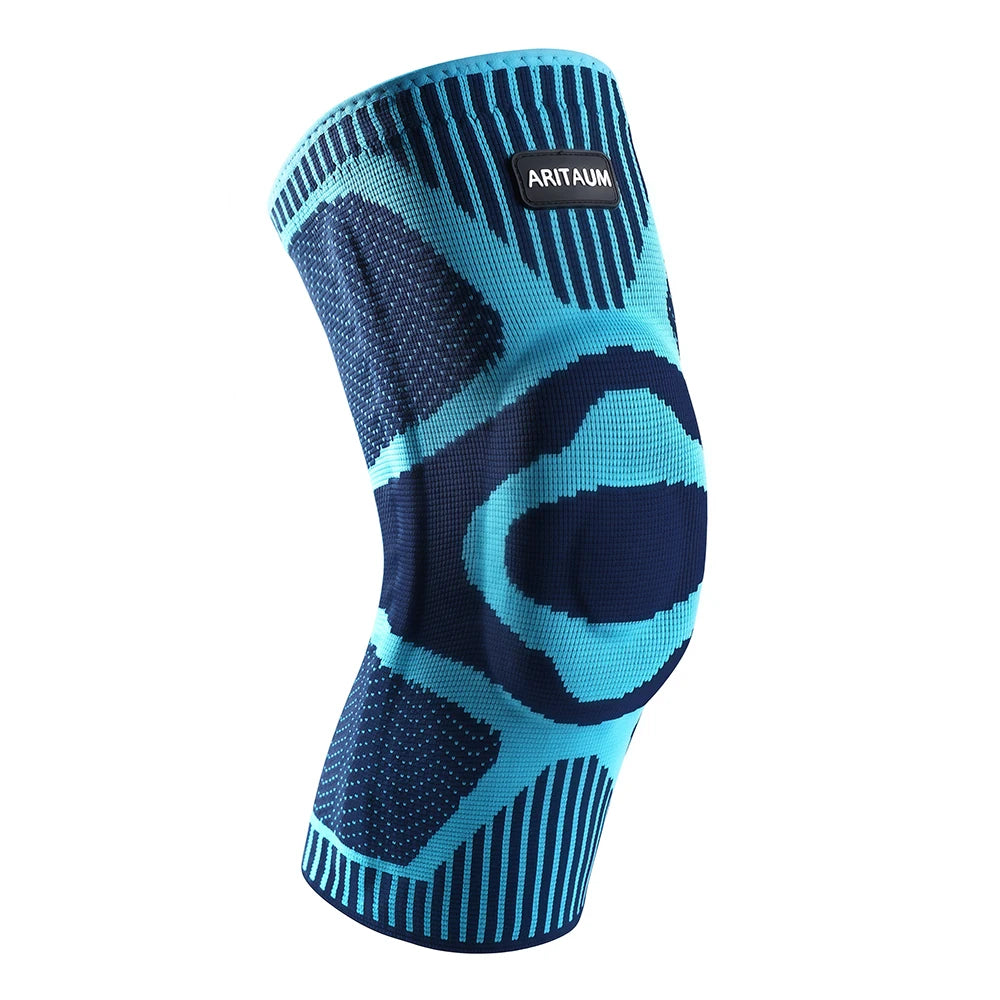 1 Pack of Professional Sports Knee Pads, Knee Pads, Meniscus Silicone Spring Support, Running Fitness, Basketball, Tennis, Badminton, Volleyball Knee Pads