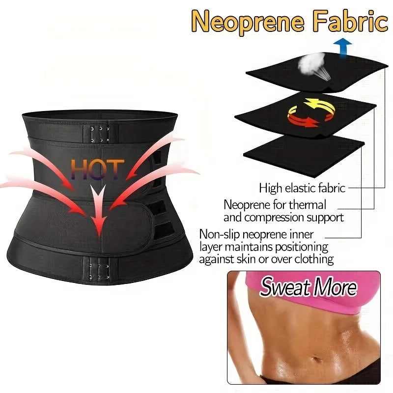 Women Shaping Casual Sports Postpartum Fitness Double Belt Adjustable Triple Hook Waist Trainer Belt for Cross Border
