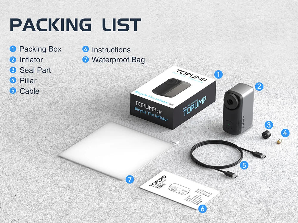 Mini Bike Pump, Portable Electric Bike Pump, Ultra Small 120PSI Battery Bicycle Pump, Automatic Shut-Off, Presta & Schrader