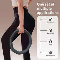 Weight Ring 2-in-1 Kettlebell & Dumbbell, cast iron+PVC coating, Yoga Exercise, Aerobics, Core Training, 4 in a set (0.33LB + 5.