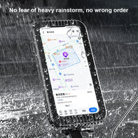 Waterproof Rear View Mirror Phone Support Strong Suction Cellphone Mount Flexible Motorcycle Phone Box Stand for 4-7 Inch Phone