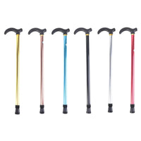 1PC 75-90cm Aluminum Alloy Adjustable Walking Stick 2 Section Stable Anti-Skid Crutch Old Man Hiking Cane Height