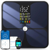 Smart Digital Bathroom Weight Scale with BMI, Muscle Mass, 20 Body Metrics, Large Display, Heart Rate, Bluetooth App