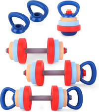 Adjustable Kids Dumbbell & Kettlebell Set - Safe Fitness Toy for Toddlers Ages 3-6, Perfect Birthday Gift