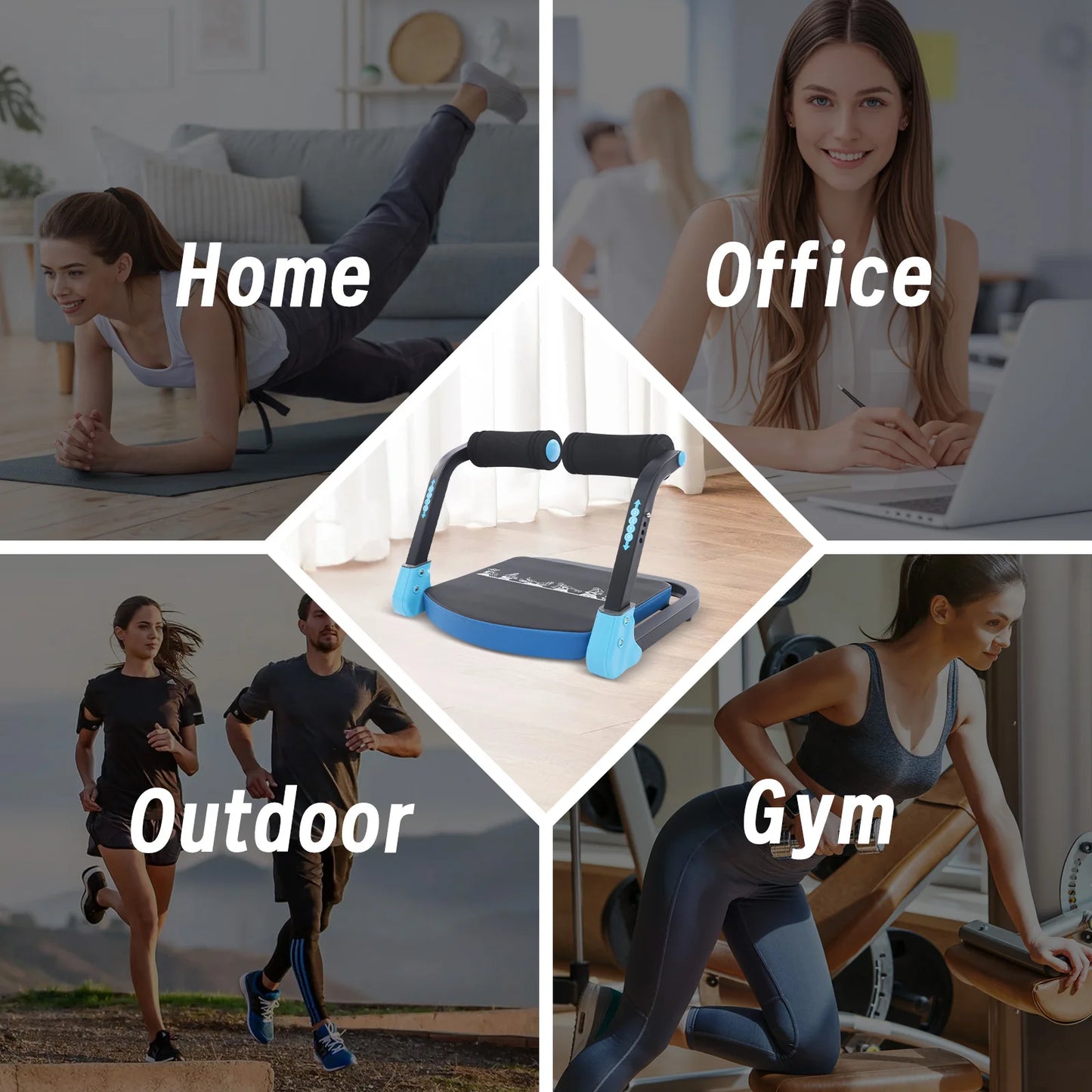 Sit up Exercise Abdominal Workout Equipment Multifunctional Ab Trainer with 265 Lbs Weight Capacity for Home Gym Office