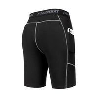 High Performance Men's Compression Short Pants With Pocket Elastic Quick Dry Breathable Stretchy Base Layer For Sports Gym