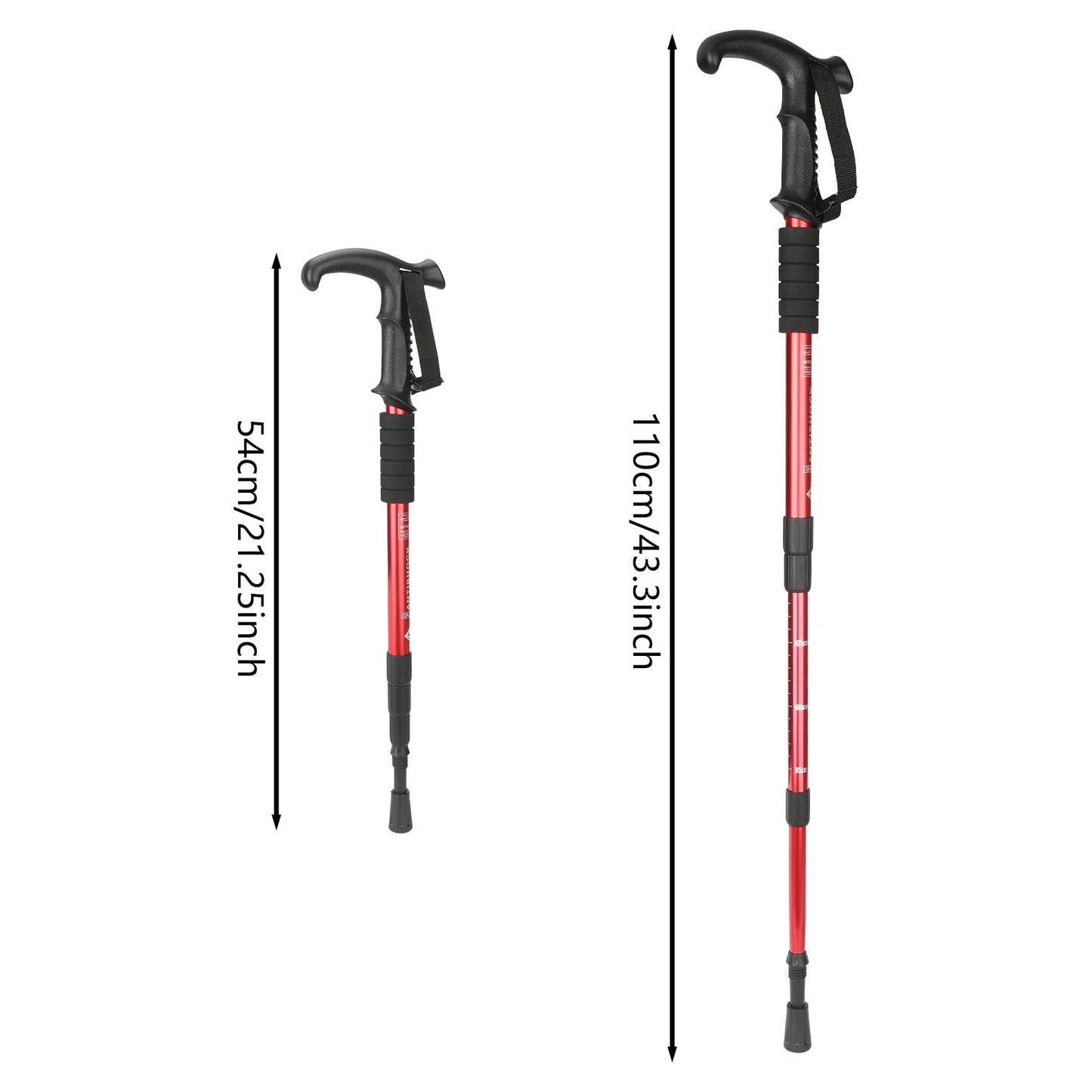 54-110cm Hiking Sticks Walking Stick Trekking Poles Mountaineering Telescopic Walking Stick for Particularly Steep Climb