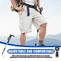 54-110cm Hiking Sticks Walking Stick Trekking Poles Mountaineering Telescopic Walking Stick for Particularly Steep Climb