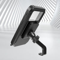 Waterproof Rear View Mirror Phone Support Strong Suction Cellphone Mount Flexible Motorcycle Phone Box Stand for 4-7 Inch Phone