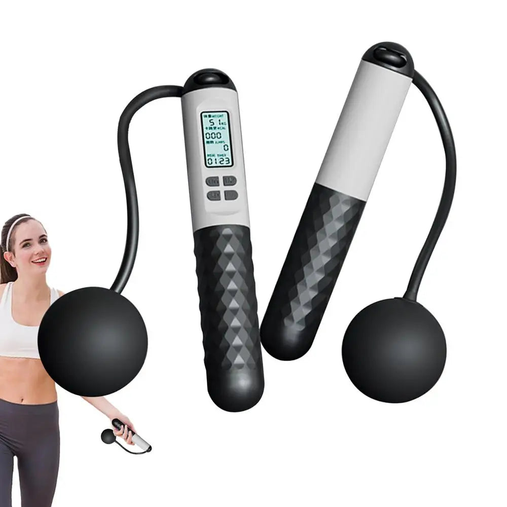 Smart Cordless Counting Skipping Rope Fitness Ropeless Jump Rope With Counter Weighted Skipping Rope For Fitness Accessories