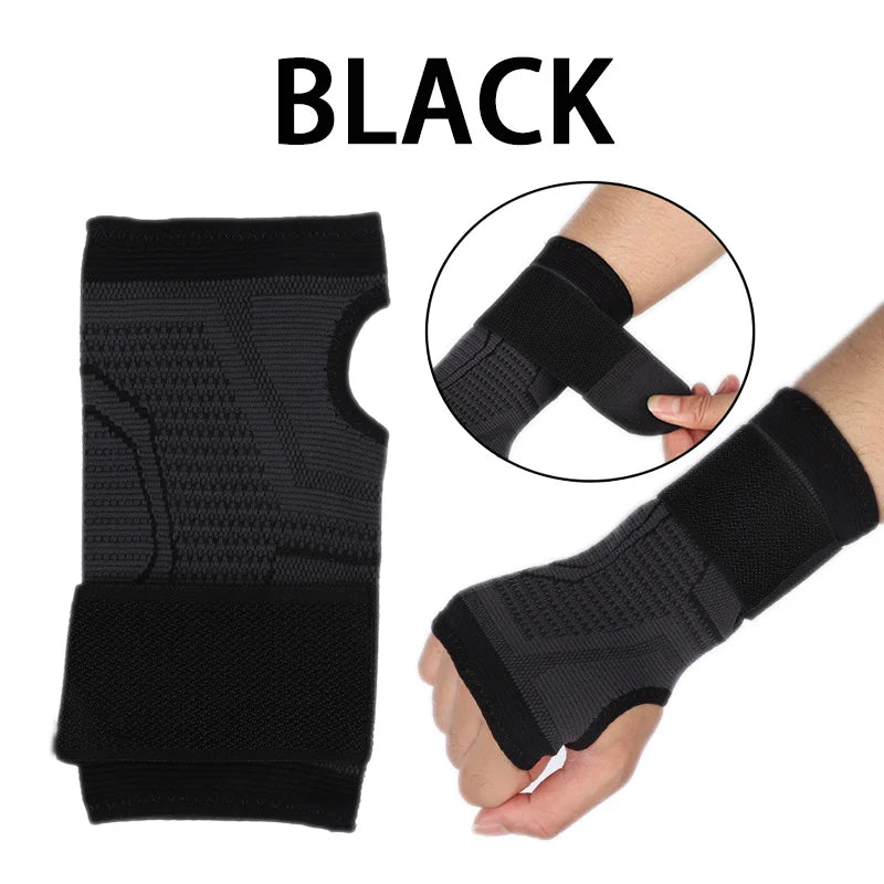 Gym Fitness Gloves Wrist Support Sports Wristband Therapy Protector Fingerless Safety Body Building Entertainment 1Piece