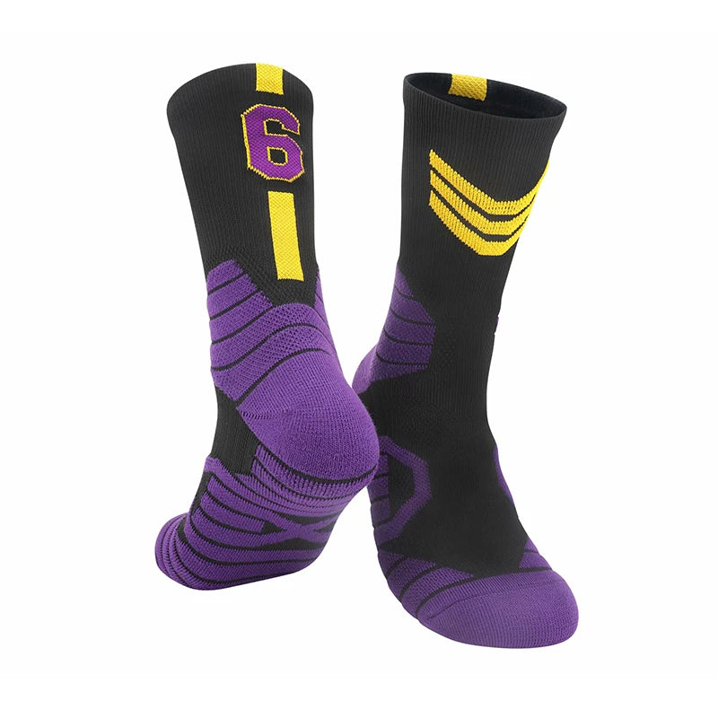 Professional Star Basketball Socks Elite Thick Sports Socks Adults Kids Non-slip Breathable Durable Towel Bottom Sports Socks