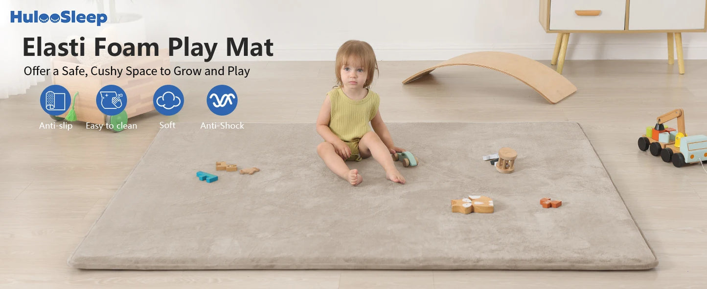 Large Solid Casual Non-slip Carpet Living Room Thick Foam Baby Play Mat Soft for Kids Coral Velvet Rug Yoga Mats